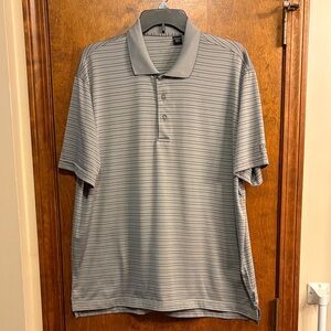 Men's Izod Gray Striped Polo Shirt